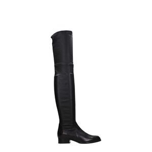 Parallèle Black Leather Over The Women's Knee